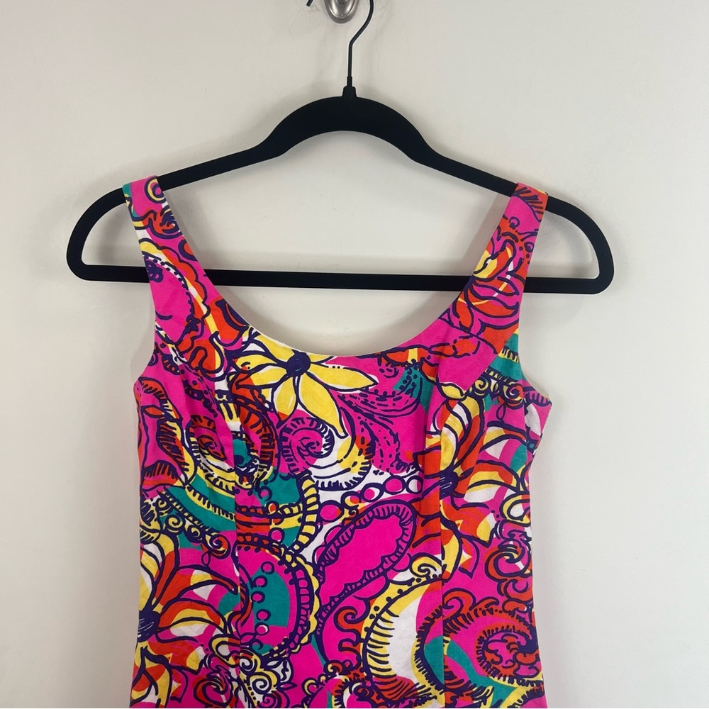 Lilly Pulitzer Eaton Shift Dress Sea and be Seen Size 00 - Picture 3 of 12